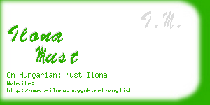 ilona must business card